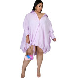 Long-Sleeved Solid Color Loose Dress SFY-002
