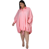 Long-Sleeved Solid Color Loose Dress SFY-002