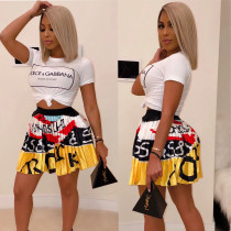 Sexy Printed Pleated Mini Skirts SFY-022