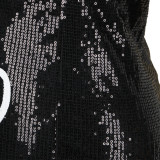 Sexy Letter Sequin Dress SFY-068