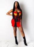 Sexy printed Bandage Mini Dress AIL-080