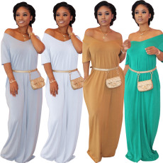 Solid Casual Loose Long Maxi Dress SFY-114