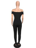 Plus Size V-neck Tube Top Jumpsuit CHY-1049