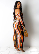 Sexy Long Sleeve Long Skirt Suit YIY-5061