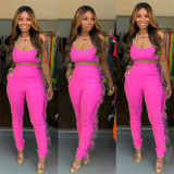 Solid Color Vest Leggings Two Piece Set CHY-1174