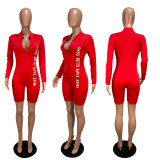 Fashion Printed Long Sleeve Jumpsuit CHY-1085