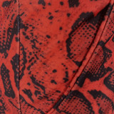 Fashion Snake Pattern Pants Short Sleeve Suit SHD-9154