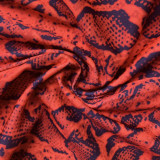 Fashion Snake Pattern Pants Short Sleeve Suit SHD-9154