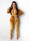 Sexy Fashion Solid Color Jumpsuit (including belt) SHD-9192