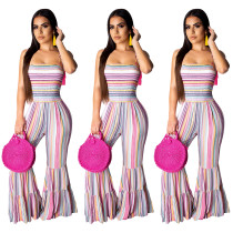 Sexy Suspender Flared Jumpsuit SHD-9109
