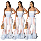 Sexy Suspender Flared Jumpsuit SHD-9109