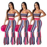 Sexy Suspender Flared Jumpsuit SHD-9109