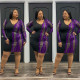 Plus Size Seuqin Patchwork Fat MM Bodycon Dress OSM-5270