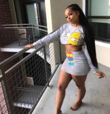 2Pcs Crop Top Mini Pencil Skirt Sets MTY-667-1