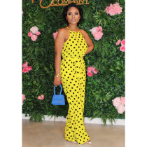 Sexy Polka Dot Print Backless Jumpsuits BS-1171-1