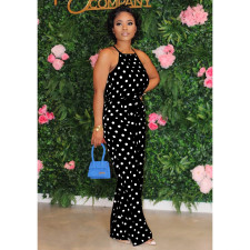 Sexy Polka Dot Print Backless Jumpsuits BS-1171-1