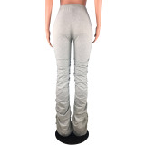 Solid Stacked Holes Long Sweatpants SMD-2024-2