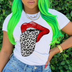 Casual Printed Short Sleeve O Neck T Shirt SFY-100