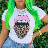 Casual Printed Short Sleeve O Neck T Shirt SFY-100