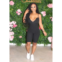 Sexy Front Zipper Spaghetti Strap Bodycon Playsuit TK-TK6075