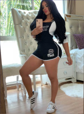 Pink Letter Print Strap Casual Playsuit NM-N8107