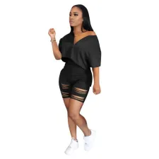 Plus Size Fashion Casual Two-piece Set QY-Q5183