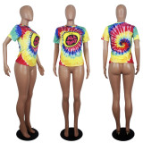 Cartoon Print Short Sleeve O Neck T Shirts SHD-D9232