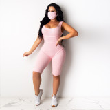 Casual Sleeveless Half Length Fitness Bodycon Playsuit BN-B9301