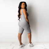 Casual Sleeveless Half Length Fitness Bodycon Playsuit BN-B9301