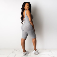 Casual Sleeveless Half Length Fitness Bodycon Playsuit BN-B9301
