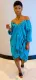 Plus Size Prined Casual Loose Midi Shirt Dress BN-B9227