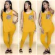 Casual Sleeveless Tops Long Pants Two Piece Sets DAI-A8221