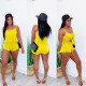 Home Sportswear Solid Color Sexy Suspender Shorts Set ASL-6261