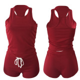 Solid Sleeveless Summer Two Piece Shorts Suit TE-3147-1