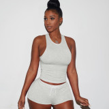 Sleeveless Summer Two Piece Shorts Suit TE-3147