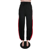Casual Stacked Split Mid Waist Long Pants MEM-8276