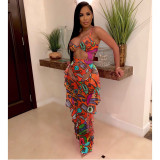 Sexy Mesh Cartoon Print One Piece Bikinis With Pants SFY-109