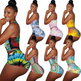 Printed Vest Sports Shorts Two Piece Set TE-4024