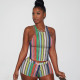 Printed Vest Sports Shorts Two Piece Set TE-4024