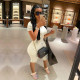 Solid Stacked Shorts T Shirt Two Piece Sets LSD-8691