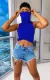 Plus Size Casual Solid Color Vest With Face Mask TR-1022