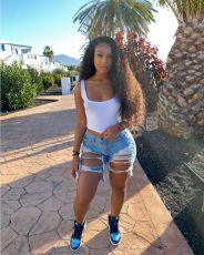 Sexy Hole Fringed Jeans Shorts HMS-5309