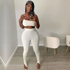Sexy Tube Top And Pants Fitness Two Piece Sets NIK-124