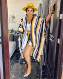 New Printed Fashion Coat Shorts Two Piece Set MEM-8279