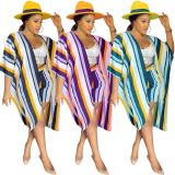 New Printed Fashion Coat Shorts Two Piece Set MEM-8279