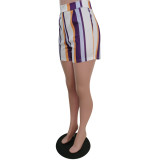 New Printed Fashion Coat Shorts Two Piece Set MEM-8279