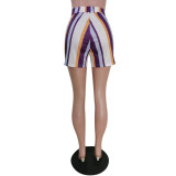 New Printed Fashion Coat Shorts Two Piece Set MEM-8279