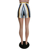 New Printed Fashion Coat Shorts Two Piece Set MEM-8279