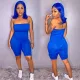 Solid Strapless Sleeveless Skinny One Piece Playsuit AL-178