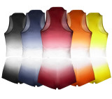 Gradient Letter Tank Top Shorts Fitness 2 Piece Sets ASL-6262